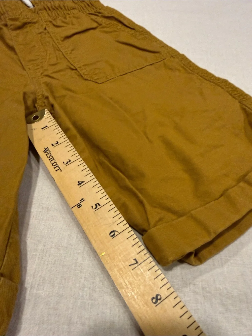 OshKosh B'gosh Mustard Drawstring Cuffed Shorts boys size 8